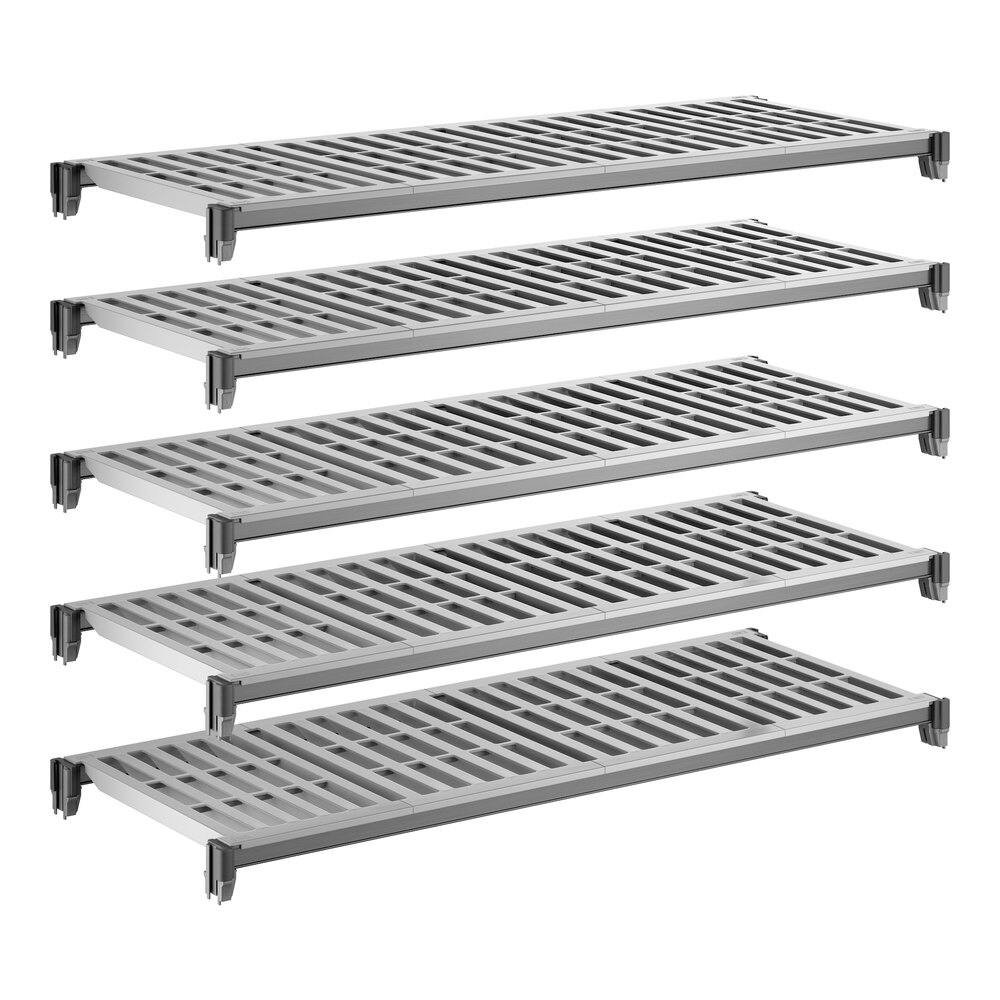 Cambro CBSK1848V5580 Camshelving® Basics Plus 18" x 48" Shelf Kit with 5 Vented Shelves