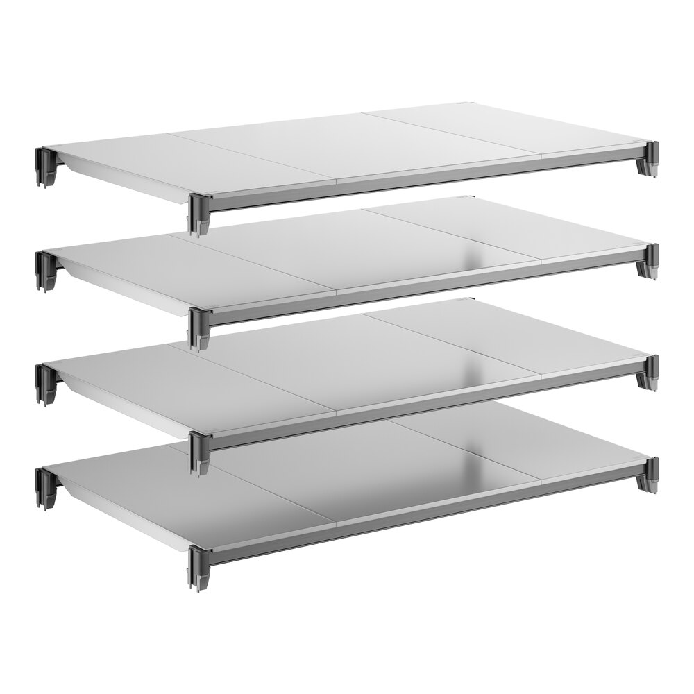 Cambro CBSK2442S4580 Camshelving® Basics Plus 24" x 42" Shelf Kit with 4 Solid Shelves