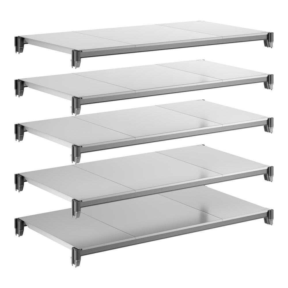 Cambro CBSK2142S5580 Camshelving® Basics Plus 21" x 42" Shelf Kit with 5 Solid Shelves