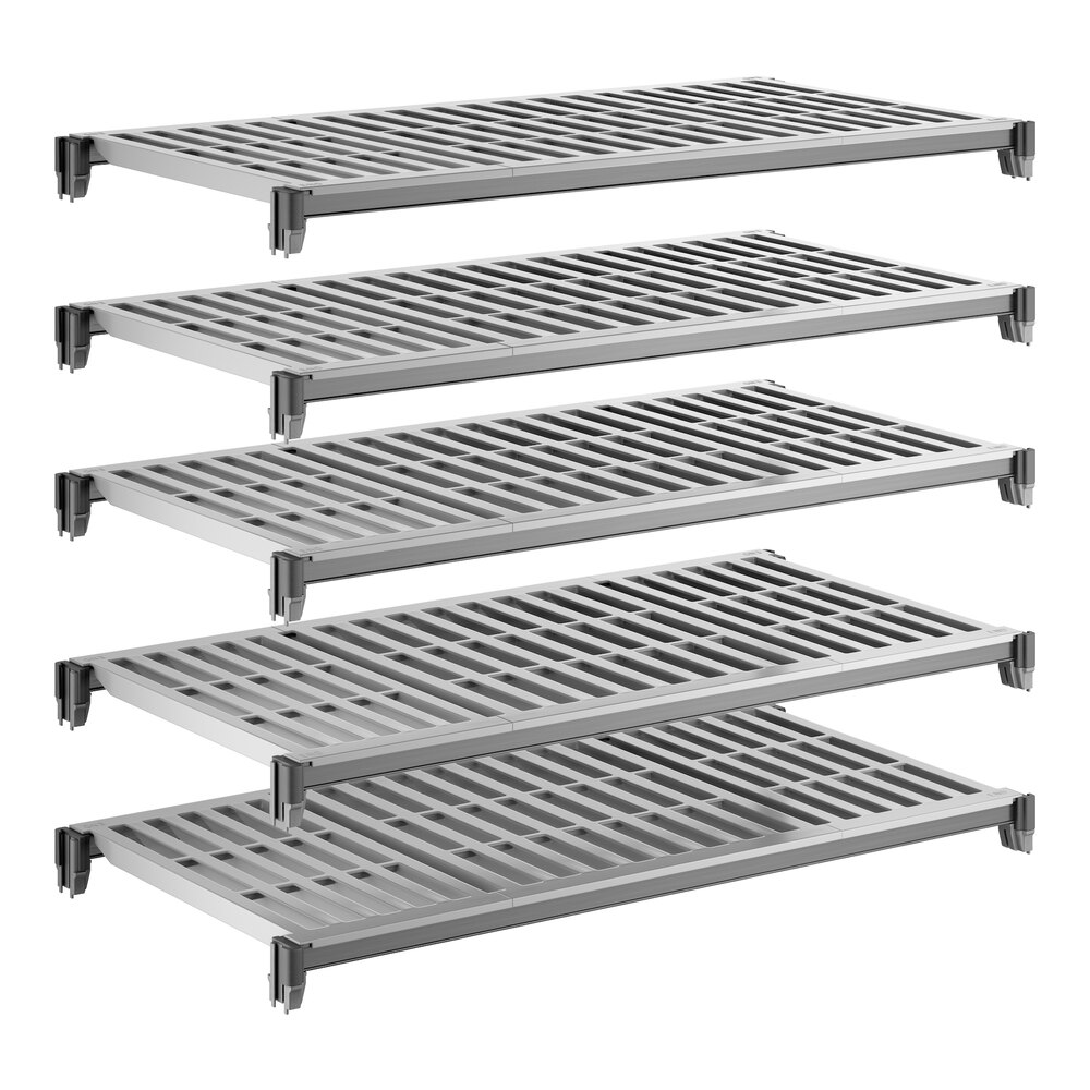 Cambro CBSK2142V5580 Camshelving® Basics Plus 21" x 42" Shelf Kit with 5 Vented Shelves
