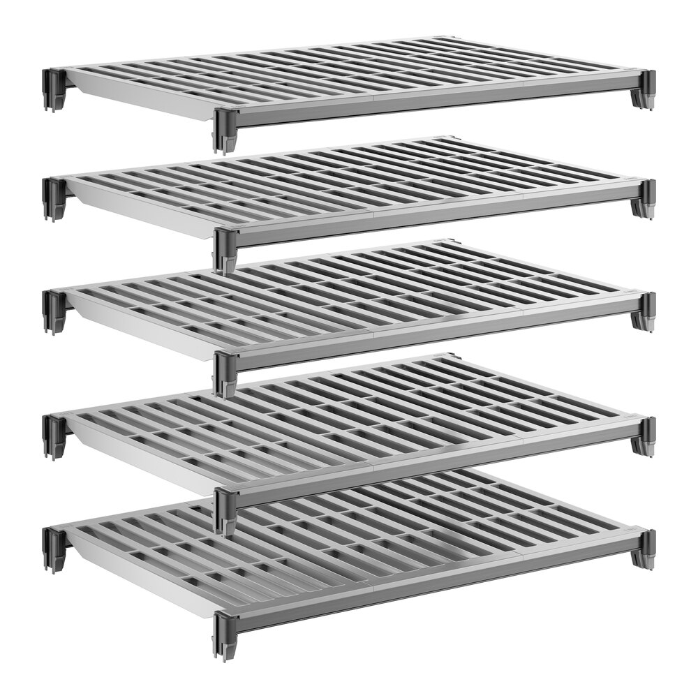 Cambro CBSK2436V5580 Camshelving® Basics Plus 24" x 36" Shelf Kit with 5 Vented Shelves