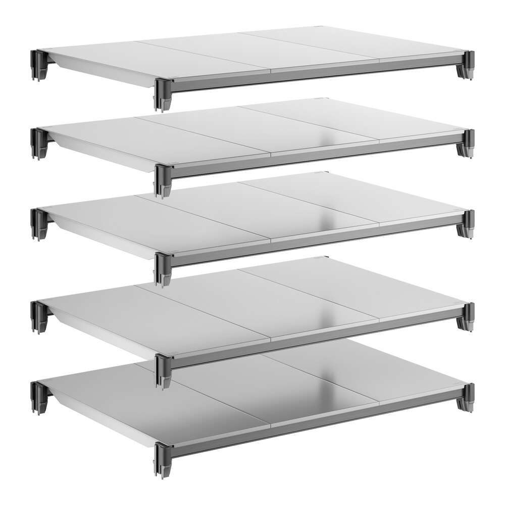 Cambro CBSK2436S5580 Camshelving® Basics Plus 24" x 36" Shelf Kit with 5 Solid Shelves