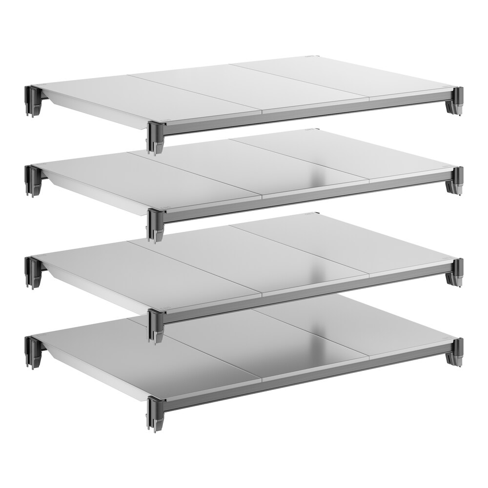 Cambro CBSK2436S4580 Camshelving® Basics Plus 24" x 36" Shelf Kit with 4 Solid Shelves