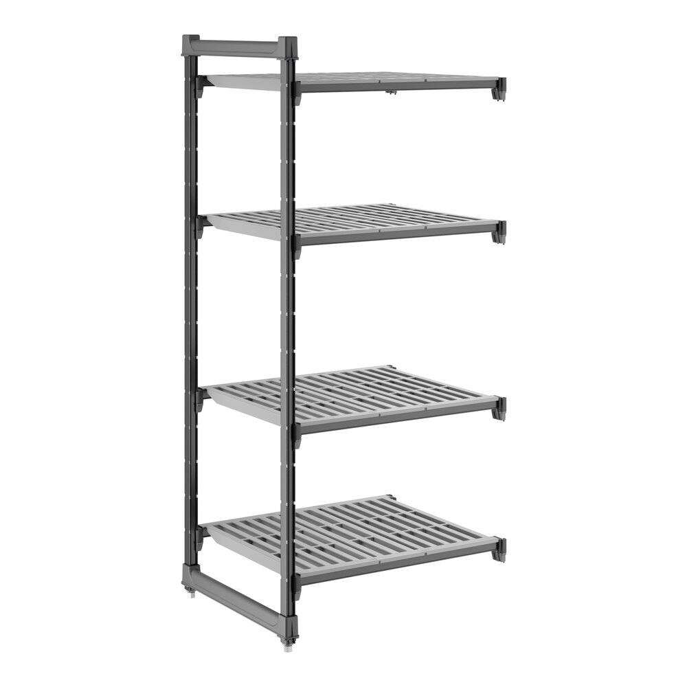 Cambro CBA243064V4580 Camshelving® Basics Plus Vented 4-Shelf Add On Unit - 24" x 30" x 64"
