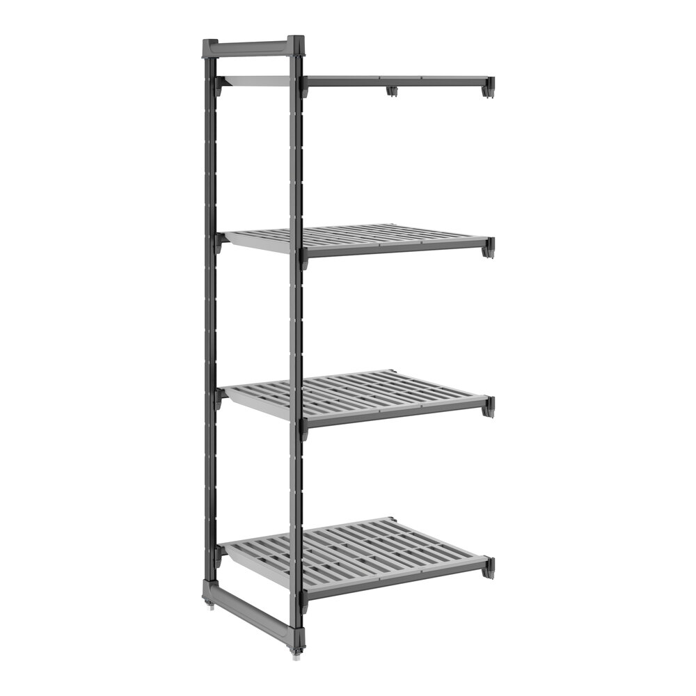 Cambro CBA243072V4580 Camshelving® Basics Plus Vented 4-Shelf Add On Unit - 24" x 30" x 72"