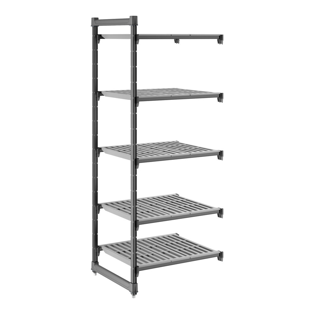 Cambro CBA243072V5580 Camshelving® Basics Plus Vented 5-Shelf Add On Unit - 24" x 30" x 72"