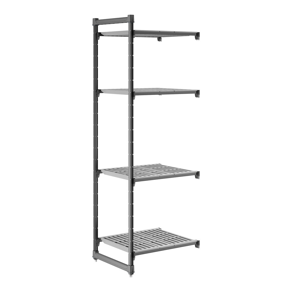 Cambro CBA243084V4580 Camshelving® Basics Plus Vented 4-Shelf Add On Unit - 24" x 30" x 84"