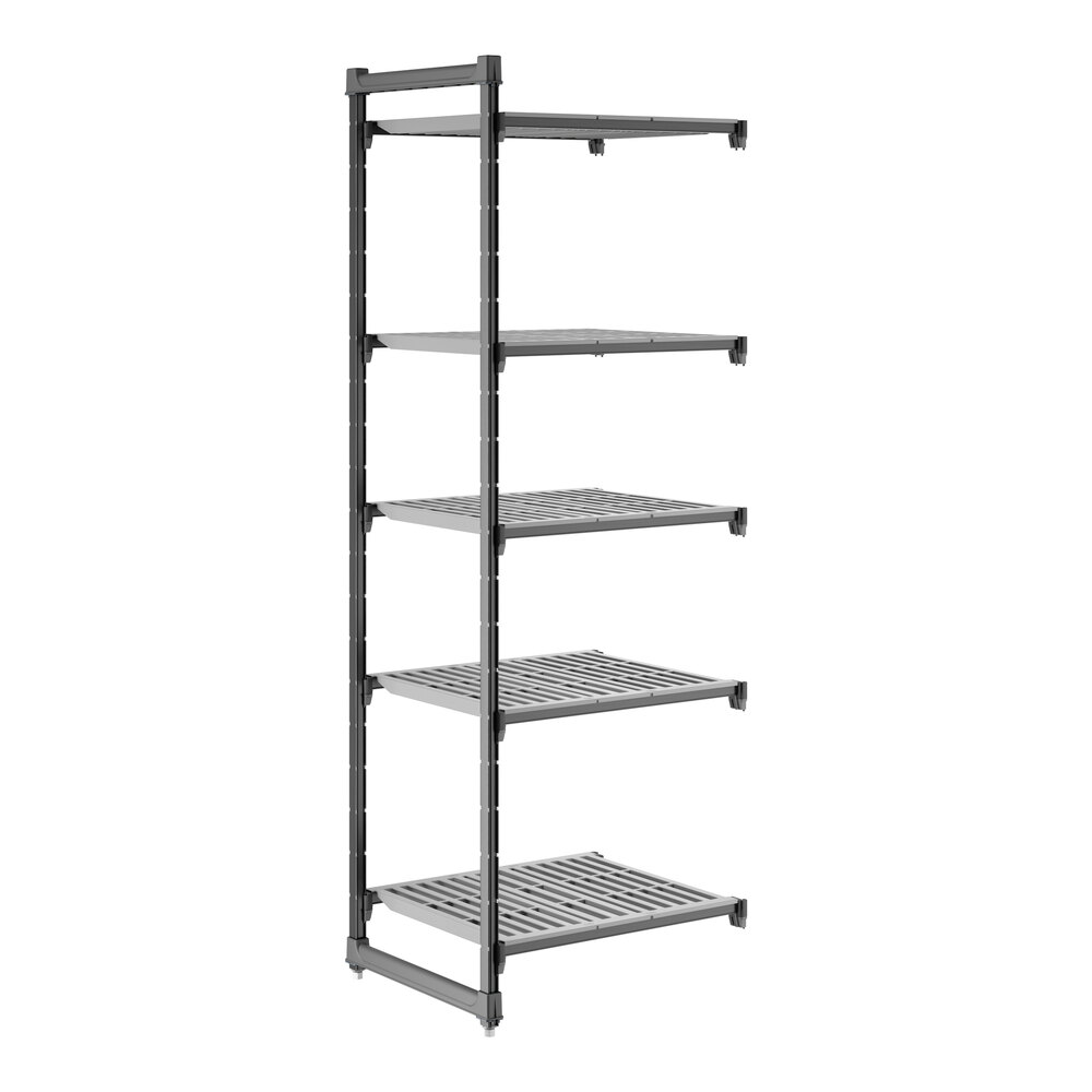 Cambro CBA243084V5580 Camshelving® Basics Plus Vented 5-Shelf Add On Unit - 24" x 30" x 84"