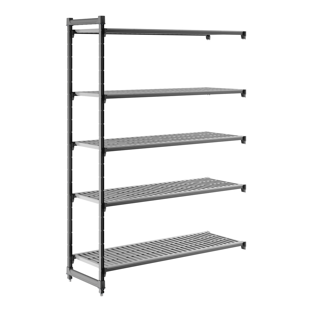 Cambro CBA216084V5580 Camshelving® Basics Plus Vented 5-Shelf Add On Unit - 21" x 60" x 84"