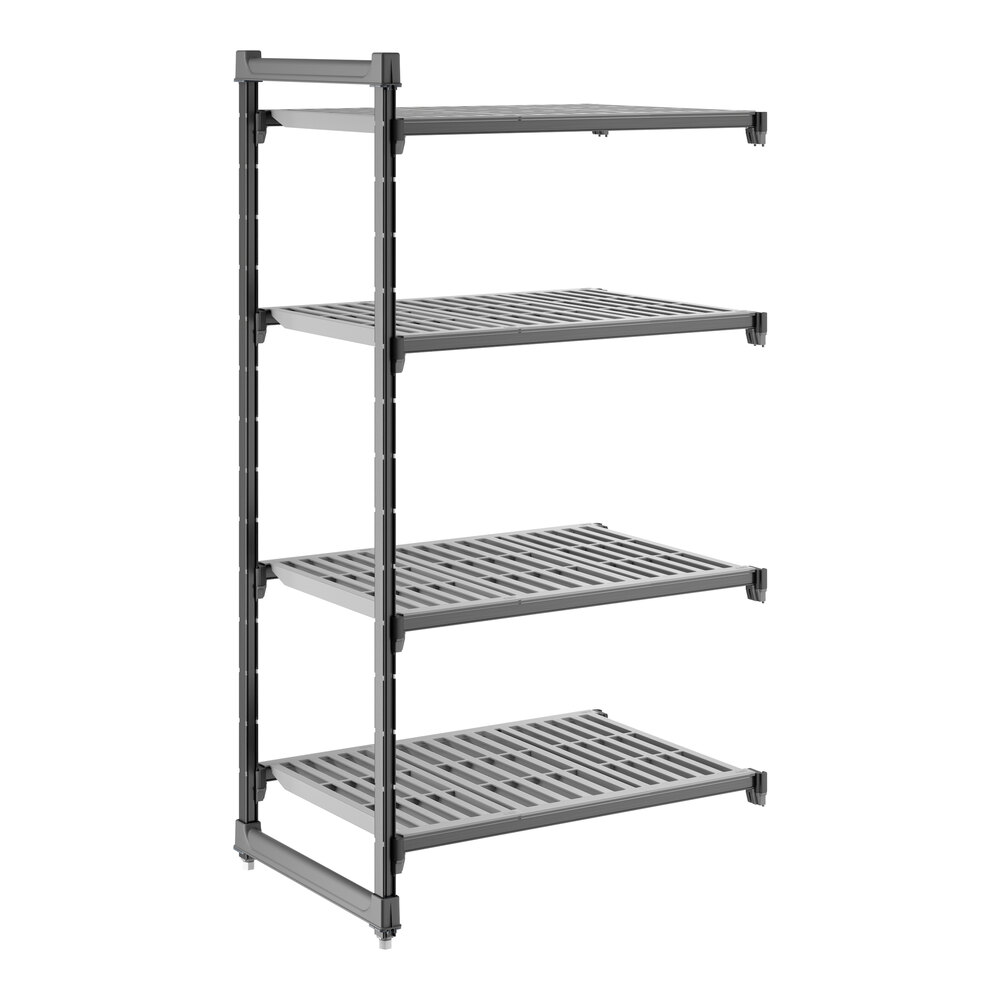 Cambro CBA243664V4580 Camshelving® Basics Plus Vented 4-Shelf Add On Unit - 24" x 36" x 64"