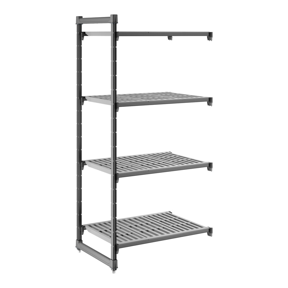 Cambro CBA243672V4580 Camshelving® Basics Plus Vented 4-Shelf Add On Unit - 24" x 36" x 72"