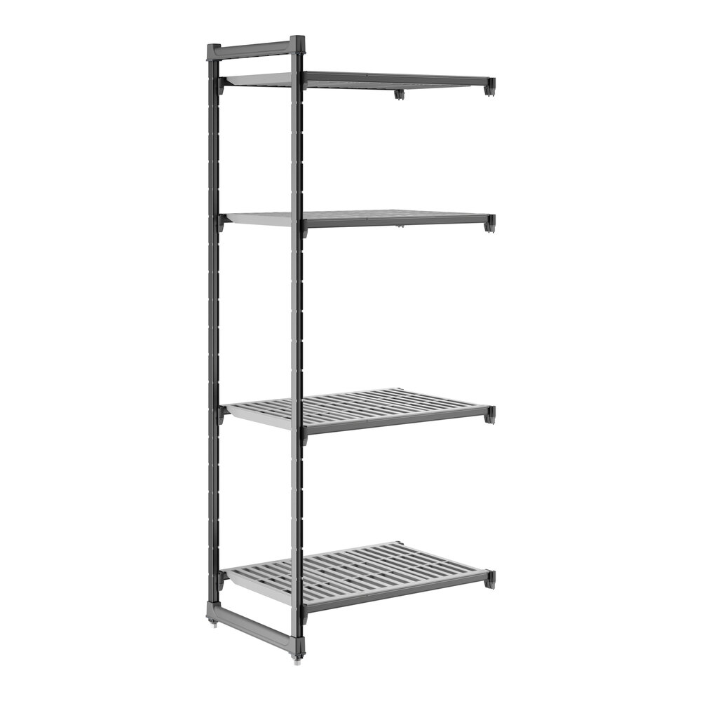 Cambro CBA243684V4580 Camshelving® Basics Plus Vented 4-Shelf Add On Unit - 24" x 36" x 84"