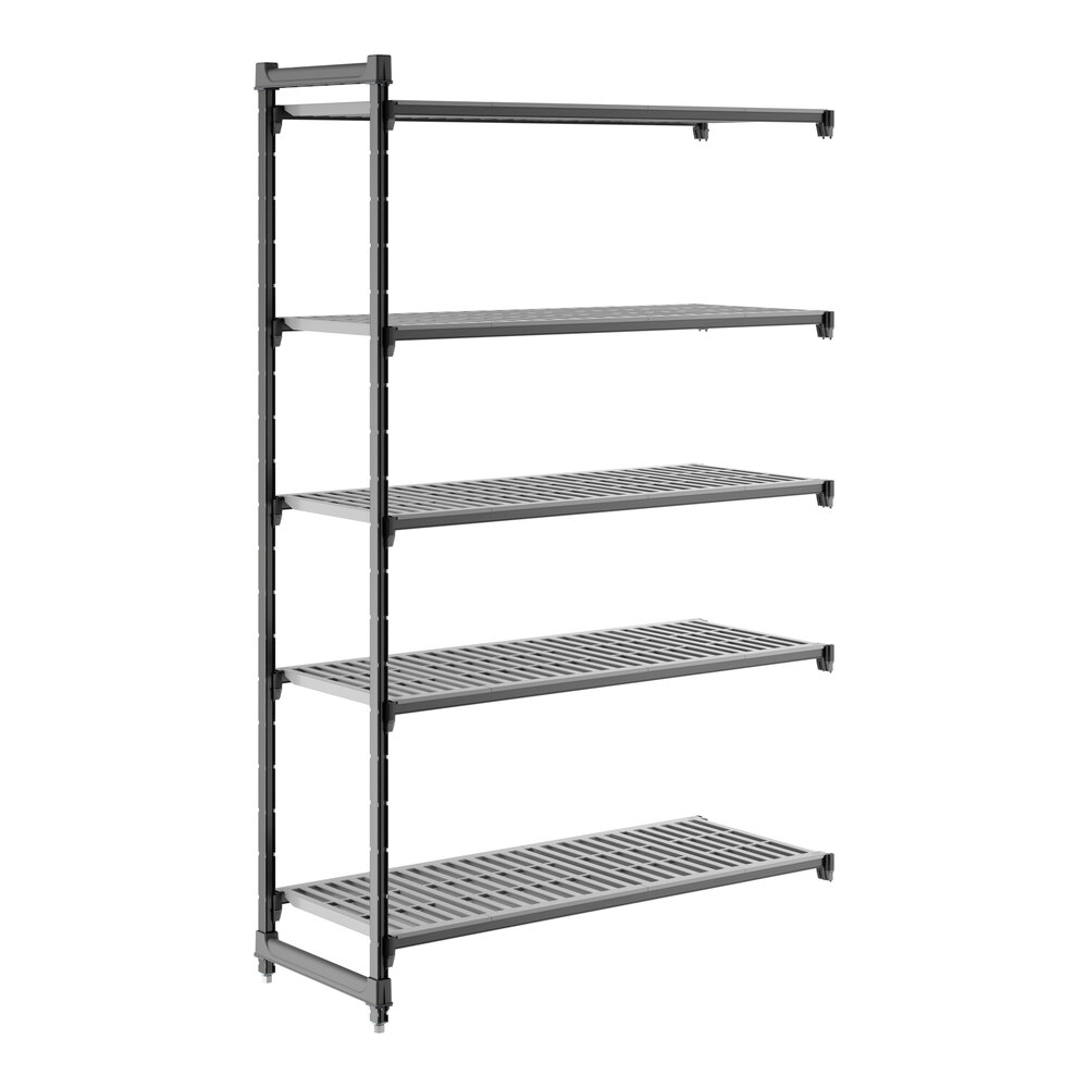 Cambro CBA215484V5580 Camshelving® Basics Plus Vented 5-Shelf Add On Unit - 21" x 54" x 84"