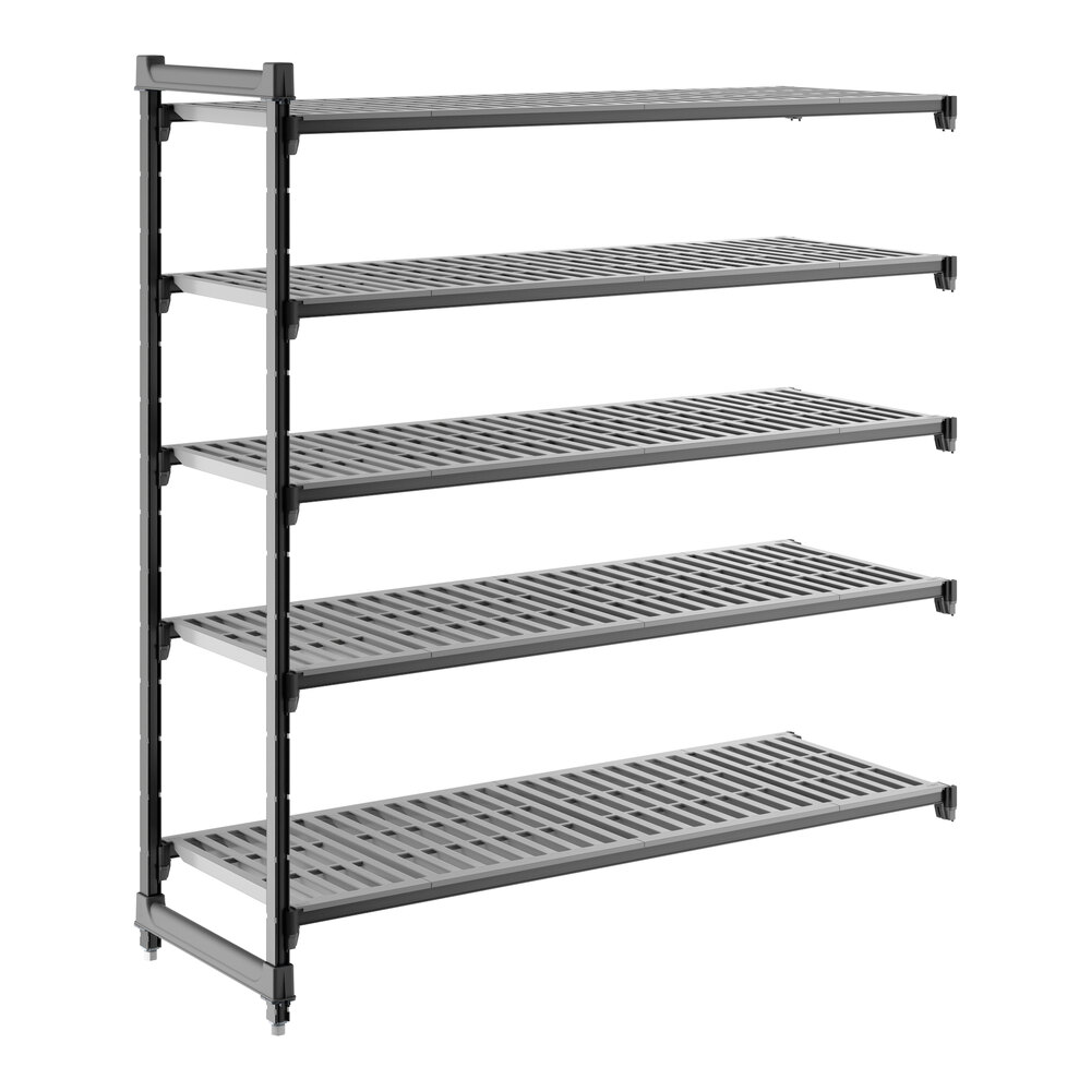 Cambro CBA216064V5580 Camshelving® Basics Plus Vented 5-Shelf Add On Unit - 21" x 60" x 64"