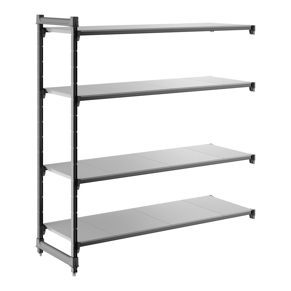 Cambro CBA216064S4580 Camshelving® Basics Plus Solid 4-Shelf Add On Unit - 21" x 60" x 64"