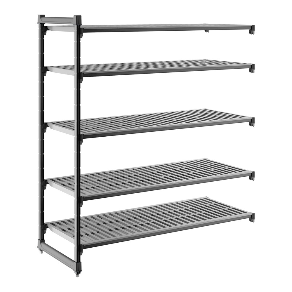 Cambro CBA246064V5580 Camshelving® Basics Plus Vented 5-Shelf Add On Unit - 24" x 60" x 64"