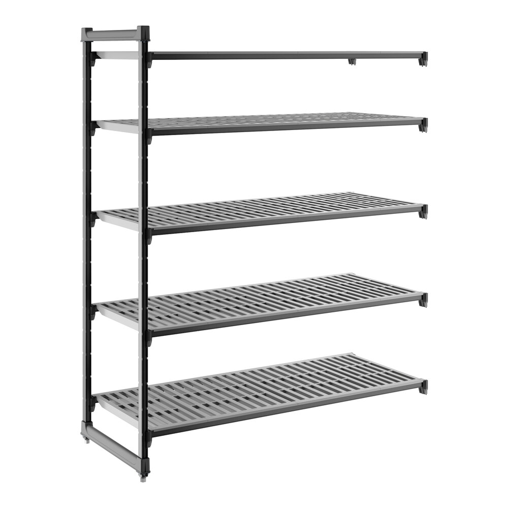 Cambro CBA246072V5580 Camshelving® Basics Plus Vented 5-Shelf Add On Unit - 24" x 60" x 72"