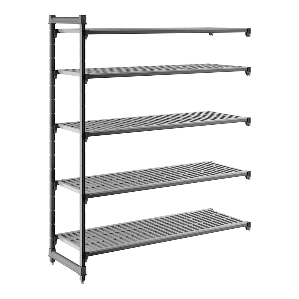 Cambro CBA216072V5580 Camshelving® Basics Plus Vented 5-Shelf Add On Unit - 21" x 60" x 72"
