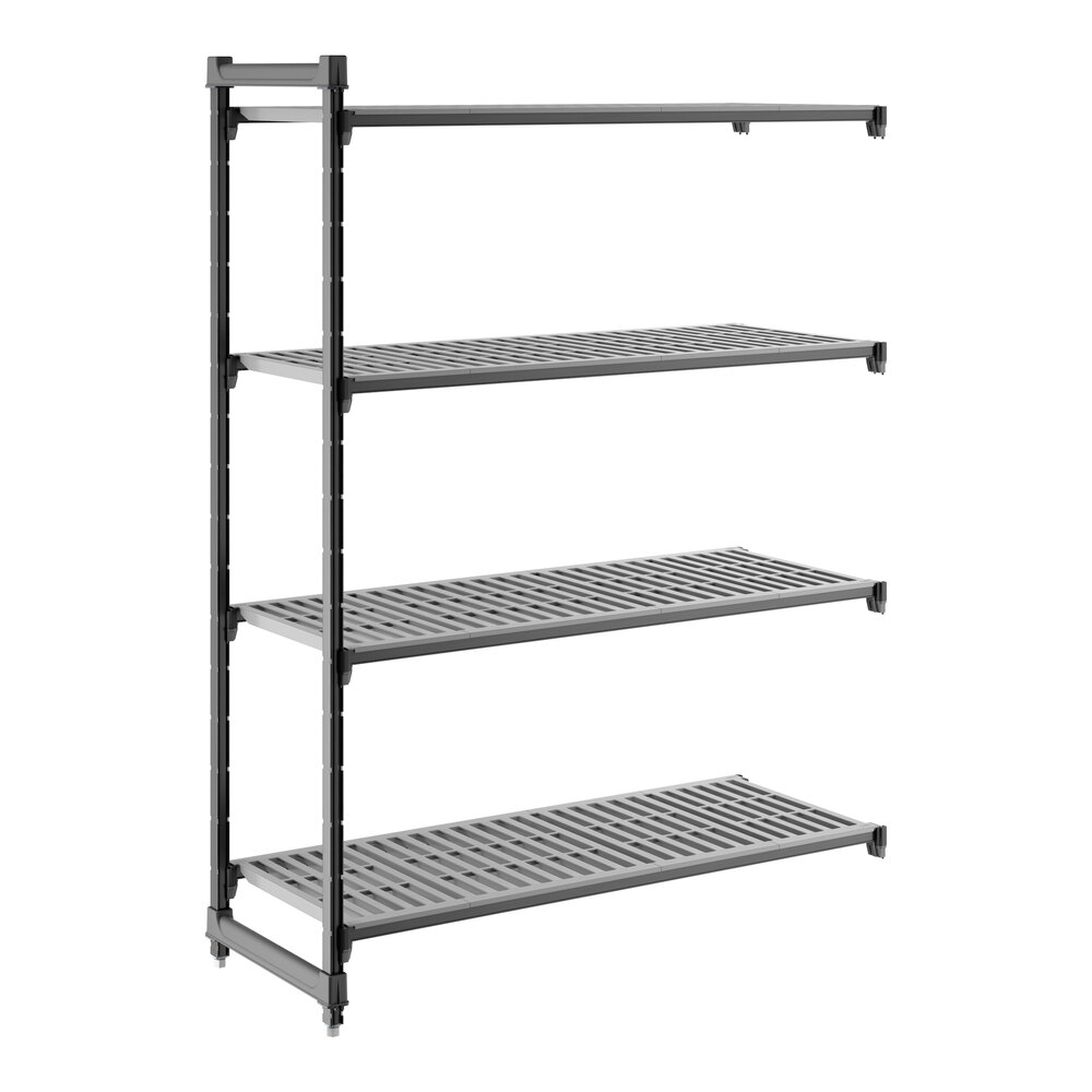Cambro CBA215472V4580 Camshelving® Basics Plus Vented 4-Shelf Add On Unit - 21" x 54" x 72"