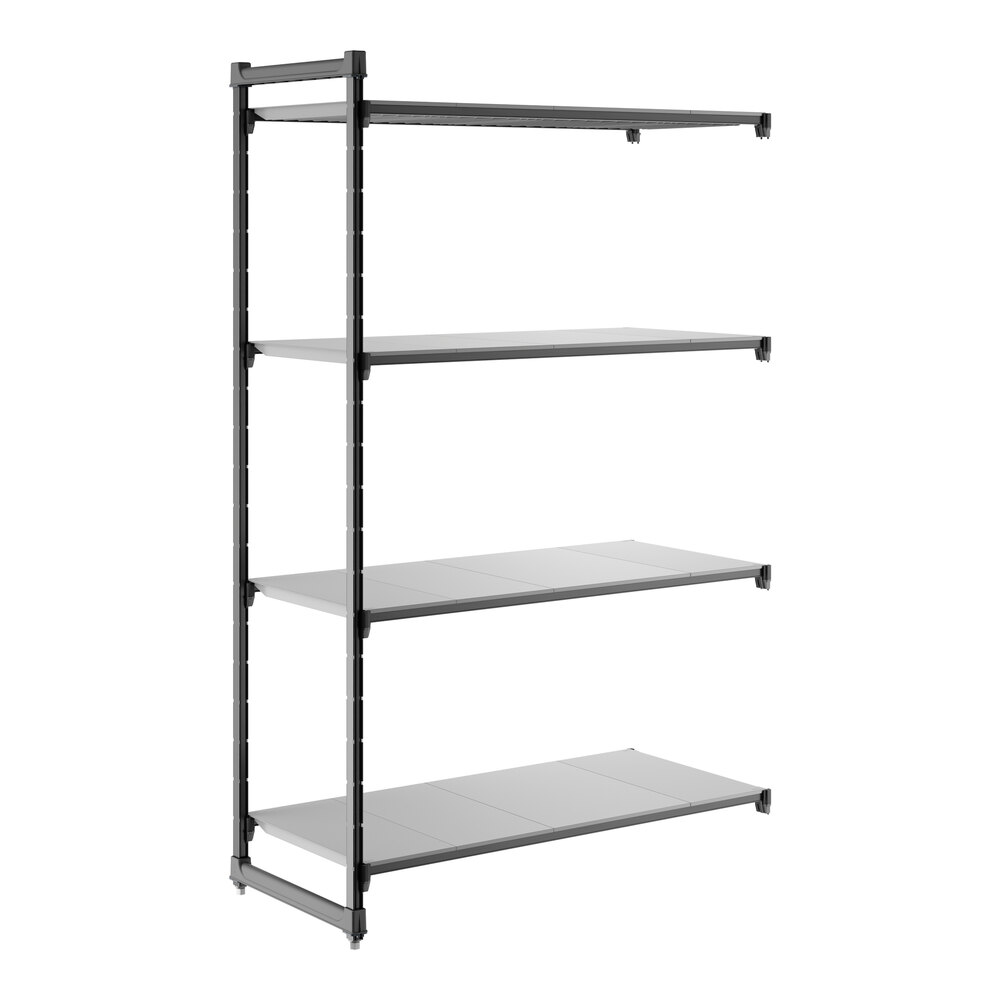 Cambro CBA245484S4580 Camshelving® Basics Plus Solid 4-Shelf Add On Unit - 24" x 54" x 84"