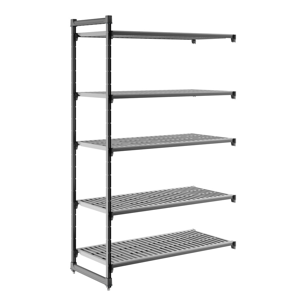 Cambro CBA245484V5580 Camshelving® Basics Plus Vented 5-Shelf Add On Unit - 24" x 54" x 84"