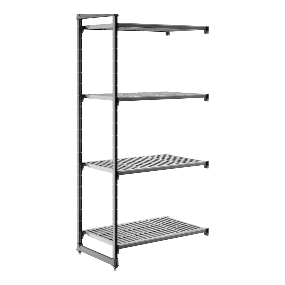 Cambro CBA244284V4580 Camshelving® Basics Plus Vented 4-Shelf Add On Unit - 24" x 42" x 84"