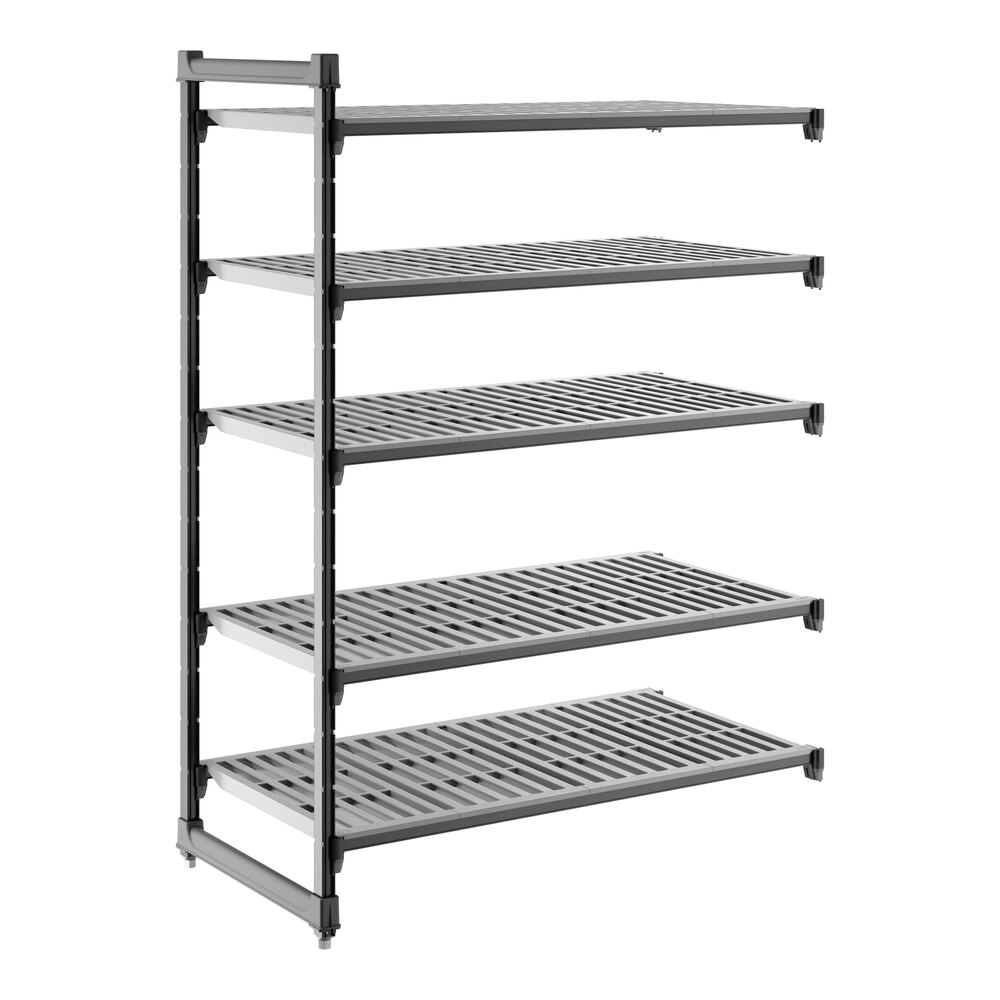 Cambro CBA244864V5580 Camshelving® Basics Plus Vented 5-Shelf Add On Unit - 24" x 48" x 64"
