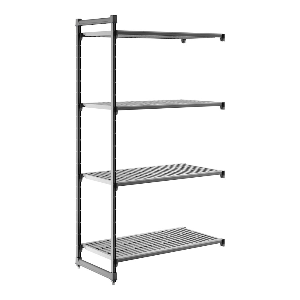 Cambro CBA244884V4580 Camshelving® Basics Plus Vented 4-Shelf Add On Unit - 24" x 48" x 84"