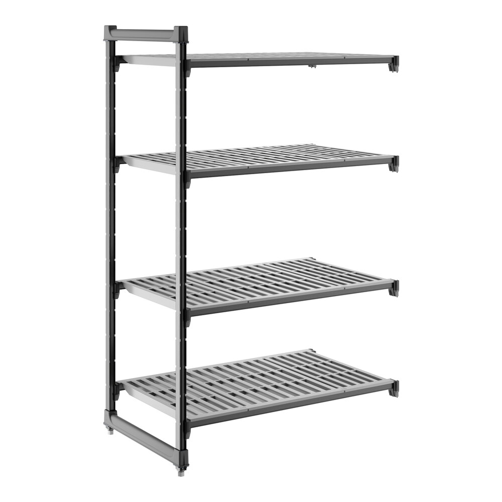 Cambro CBA244264V4580 Camshelving® Basics Plus Vented 4-Shelf Add On Unit - 24" x 42" x 64"