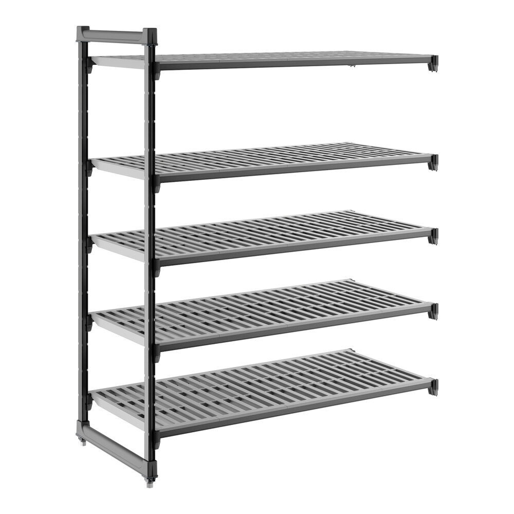 Cambro CBA245464V5580 Camshelving® Basics Plus Vented 5-Shelf Add On Unit - 24" x 54" x 64"