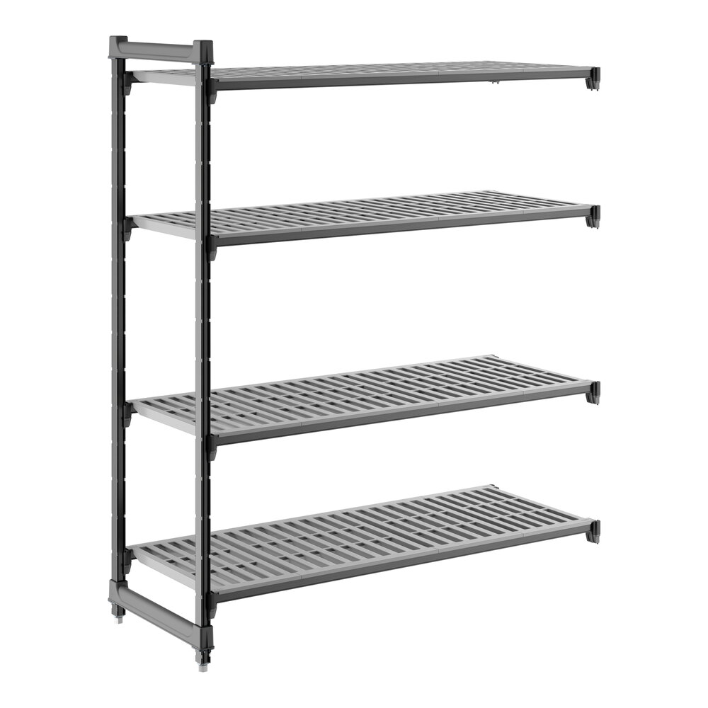 Cambro CBA215464V4580 Camshelving® Basics Plus Vented 4-Shelf Add On Unit - 21" x 54" x 64"