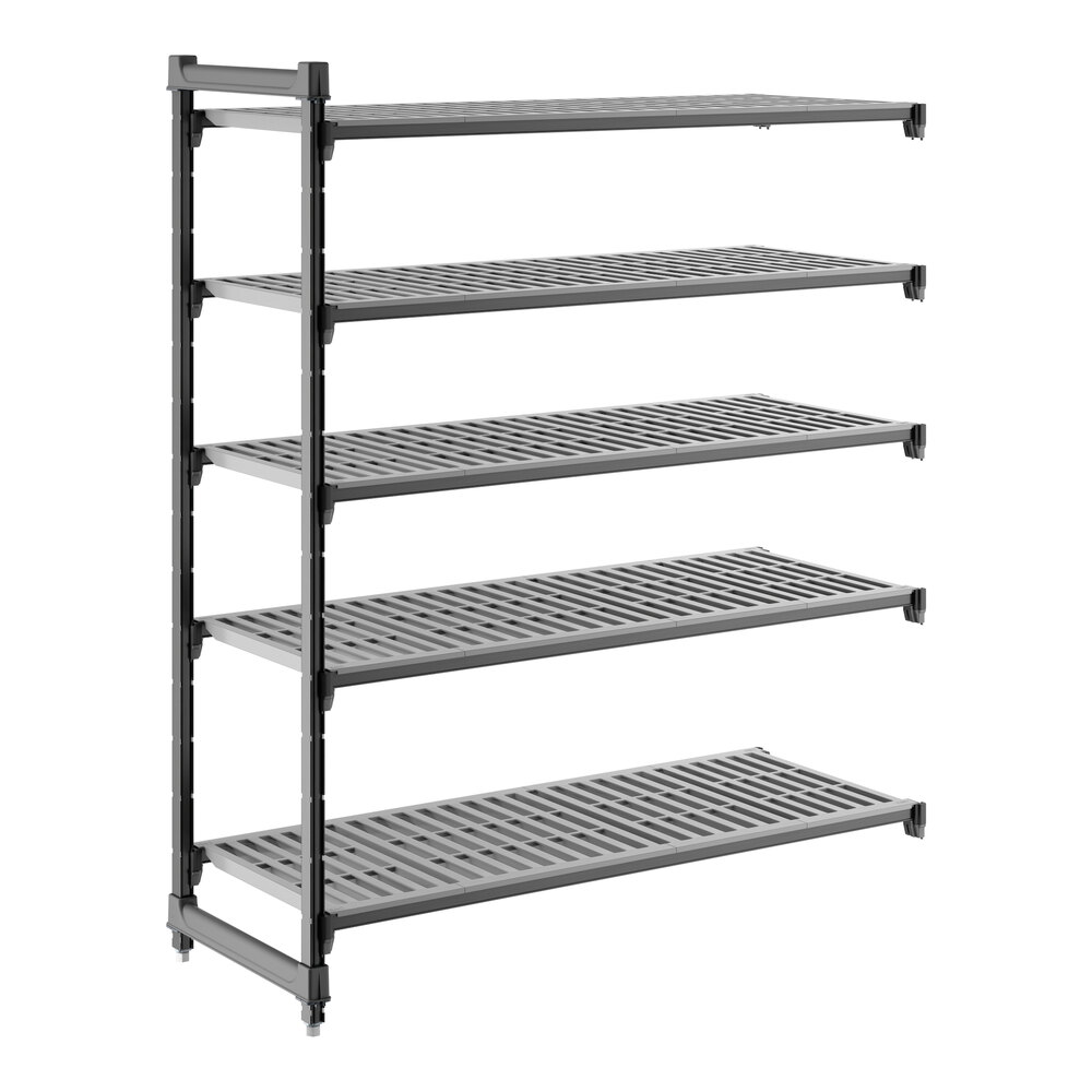 Cambro CBA215464V5580 Camshelving® Basics Plus Vented 5-Shelf Add On Unit - 21" x 54" x 64"