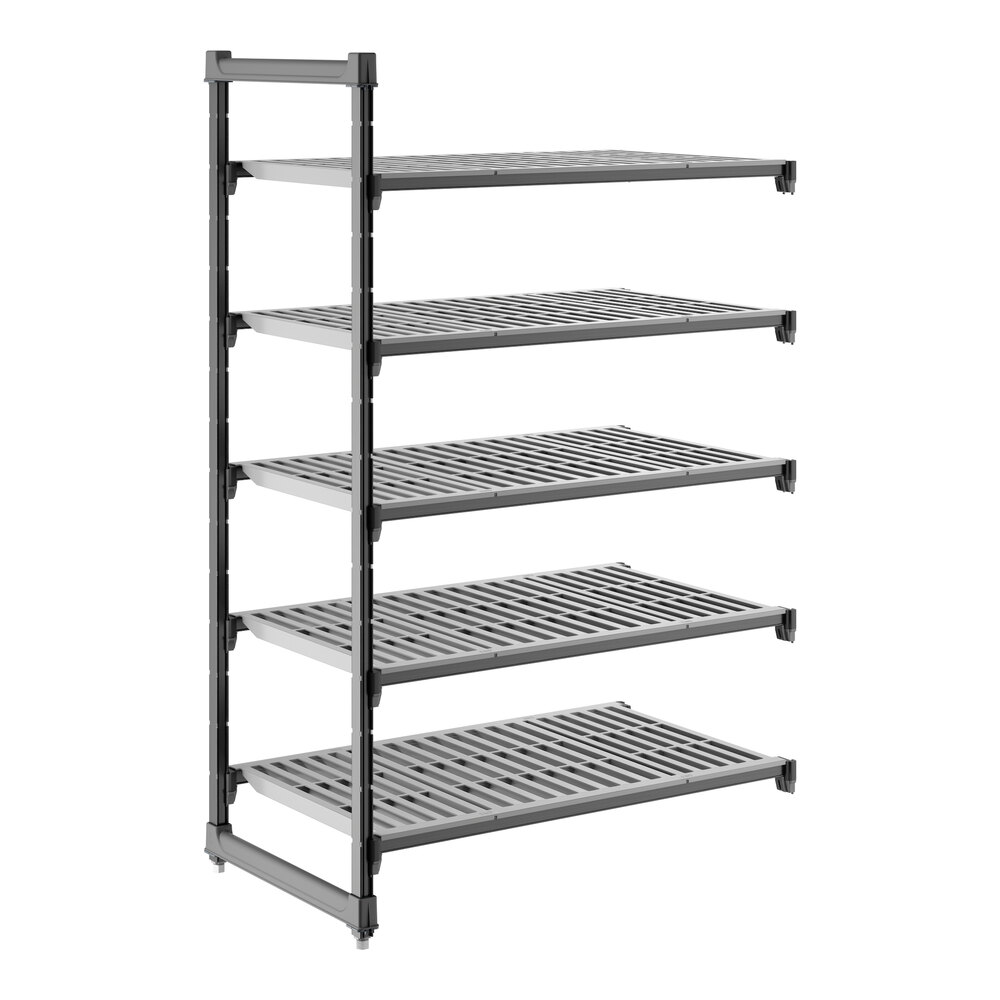 Cambro CBA244264V5580 Camshelving® Basics Plus Vented 5-Shelf Add On Unit - 24" x 42" x 64"