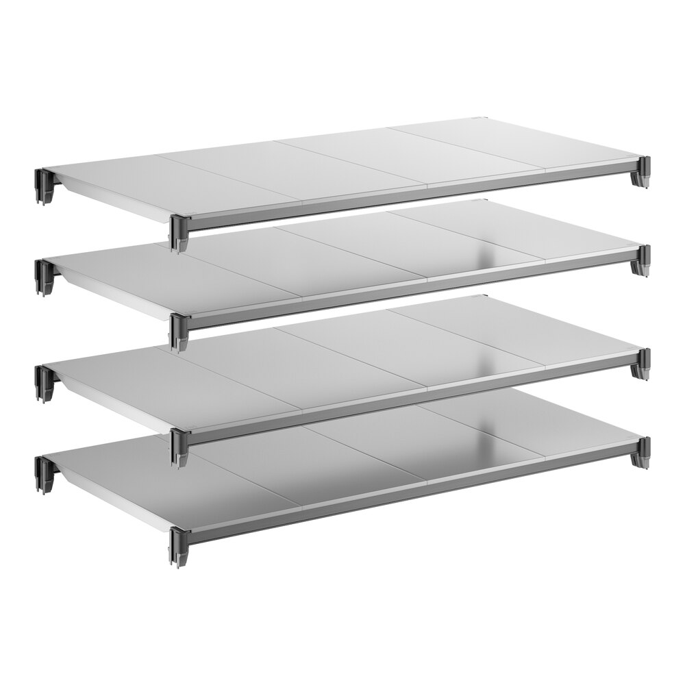 Cambro CBSK2448S4580 Camshelving® Basics Plus 24" x 48" Shelf Kit with 4 Solid Shelves