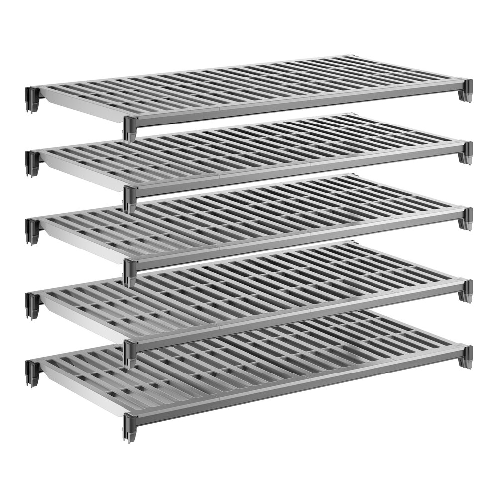 Cambro CBSK2448V5580 Camshelving® Basics Plus 24" x 48" Shelf Kit with 5 Vented Shelves