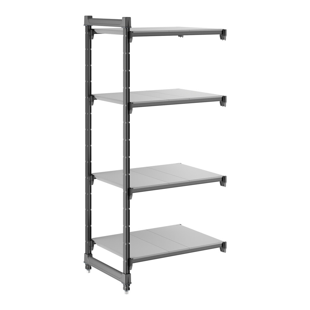 Cambro CBA213064S4580 Camshelving® Basics Plus Solid 4-Shelf Add On Unit - 21" x 30" x 64"