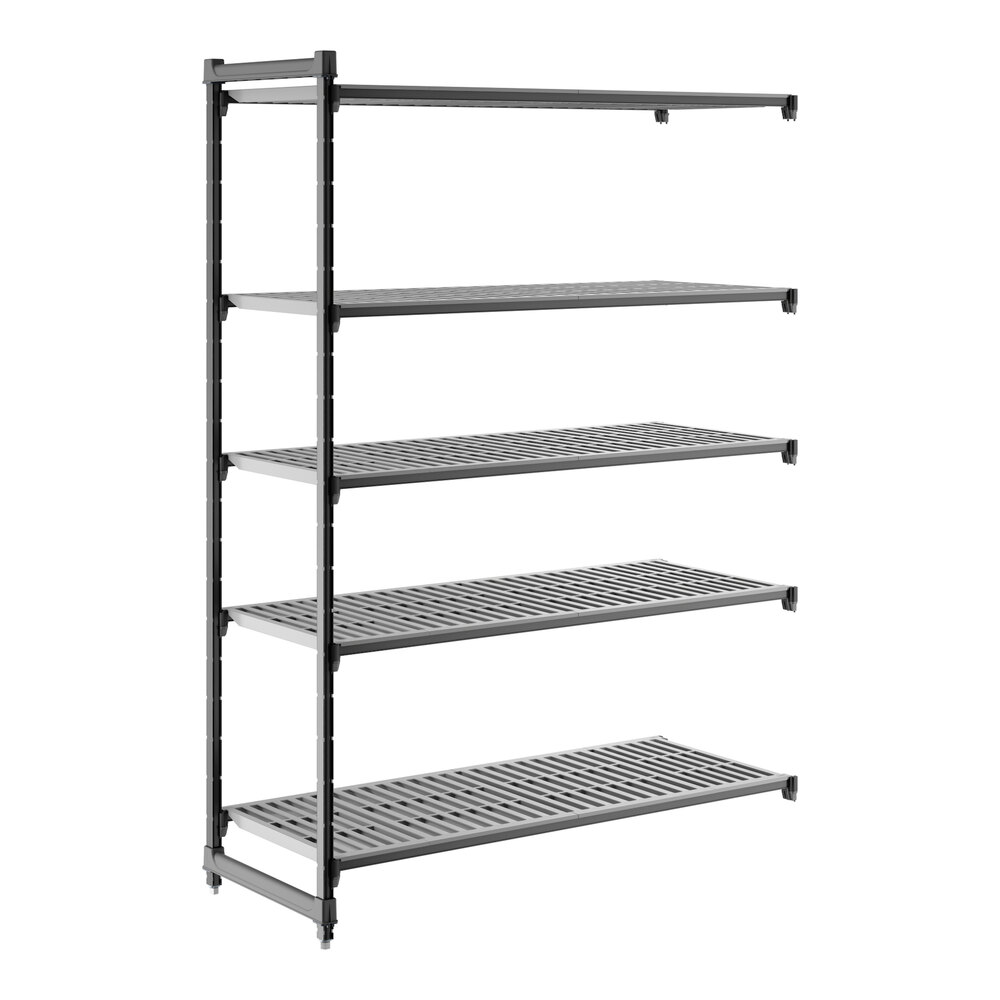 Cambro CBA246084V5580 Camshelving® Basics Plus Vented 5-Shelf Add On Unit - 24" x 60" x 84"