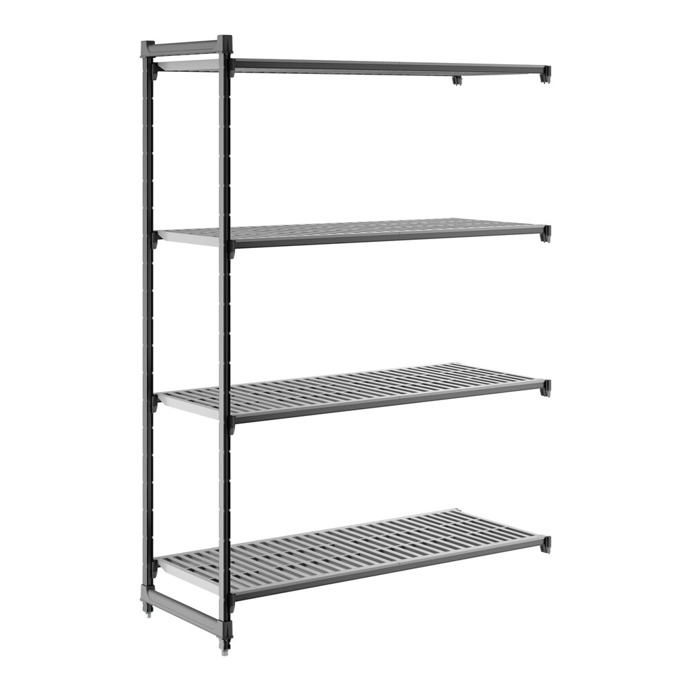 Cambro CBA246084V4580 Camshelving® Basics Plus Vented 4-Shelf Add On Unit - 24" x 60" x 84"
