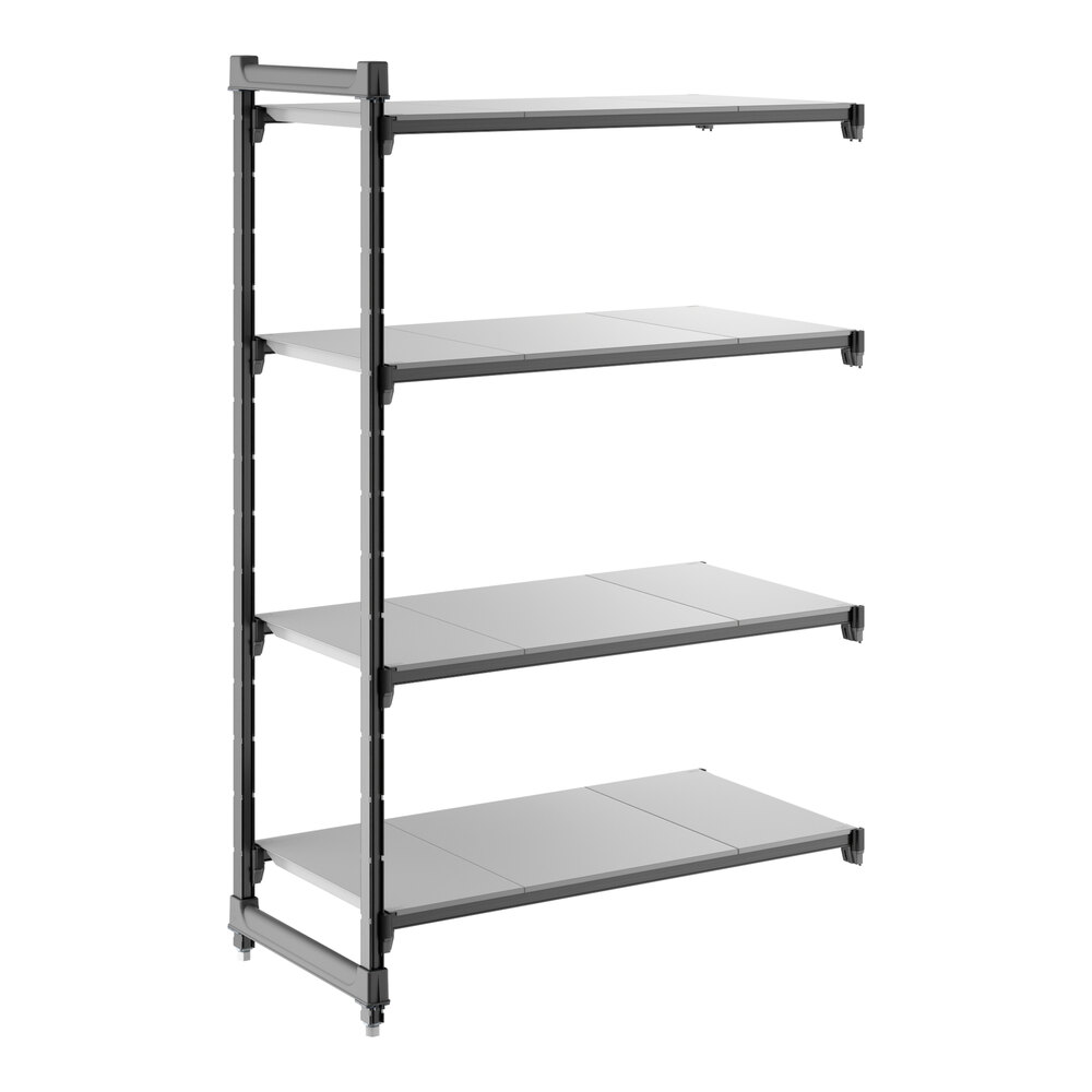 Cambro CBA214264S4580 Camshelving® Basics Plus Solid 4-Shelf Add On Unit - 21" x 42" x 64"