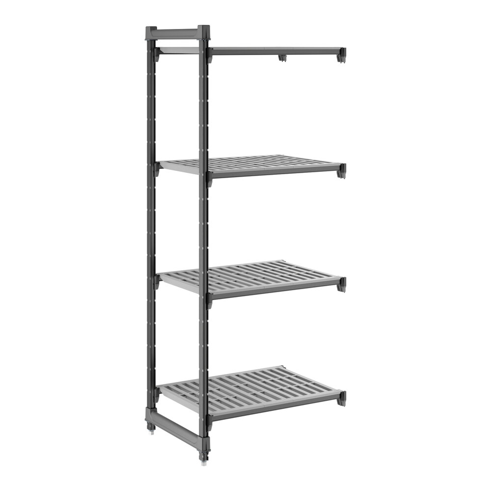 Cambro CBA213072V4580 Camshelving® Basics Plus Vented 4-Shelf Add On Unit - 21" x 30" x 72"