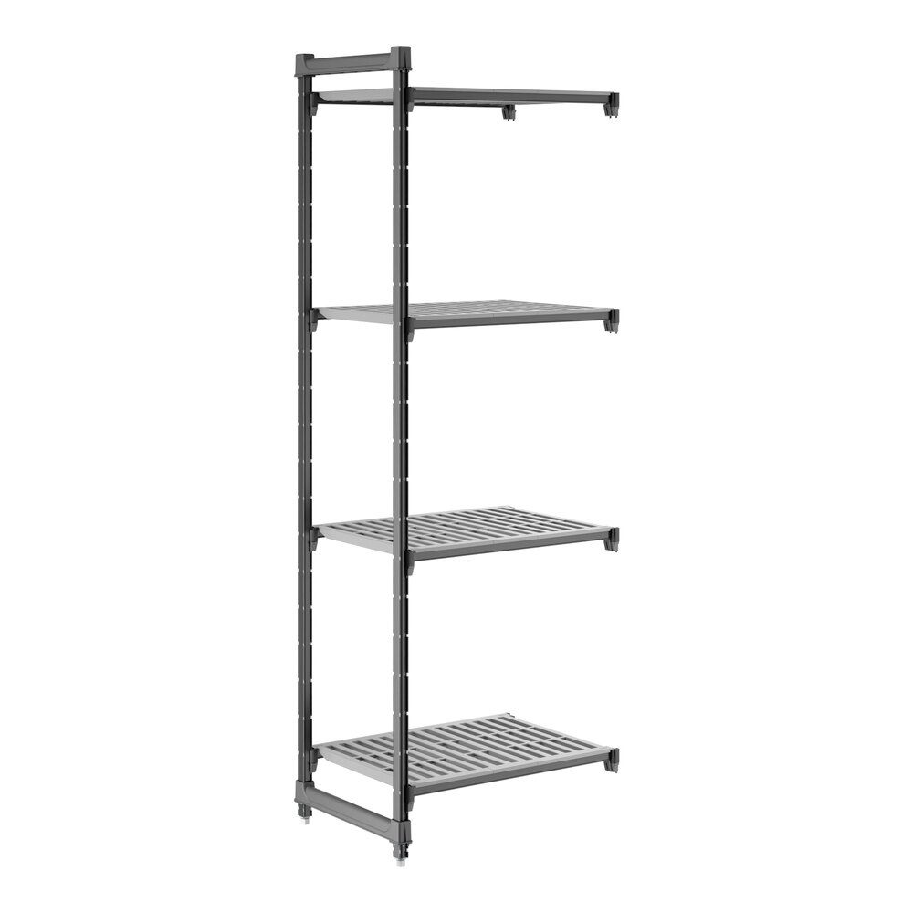 Cambro CBA213084V4580 Camshelving® Basics Plus Vented 4-Shelf Add On Unit - 21" x 30" x 84"