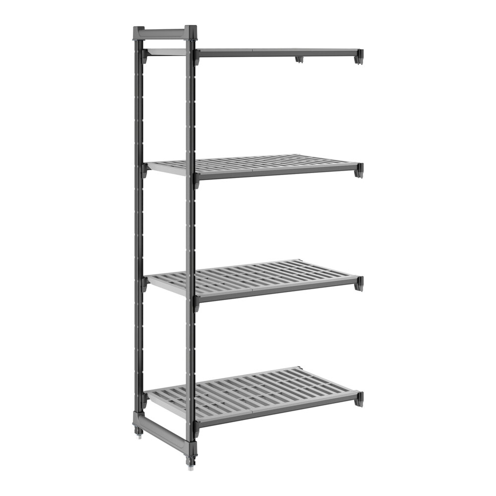 Cambro CBA213672V4580 Camshelving® Basics Plus Vented 4-Shelf Add On Unit - 21" x 36" x 72"