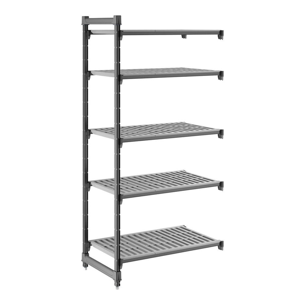 Cambro CBA213672V5580 Camshelving® Basics Plus Vented 5-Shelf Add On Unit - 21" x 36" x 72"
