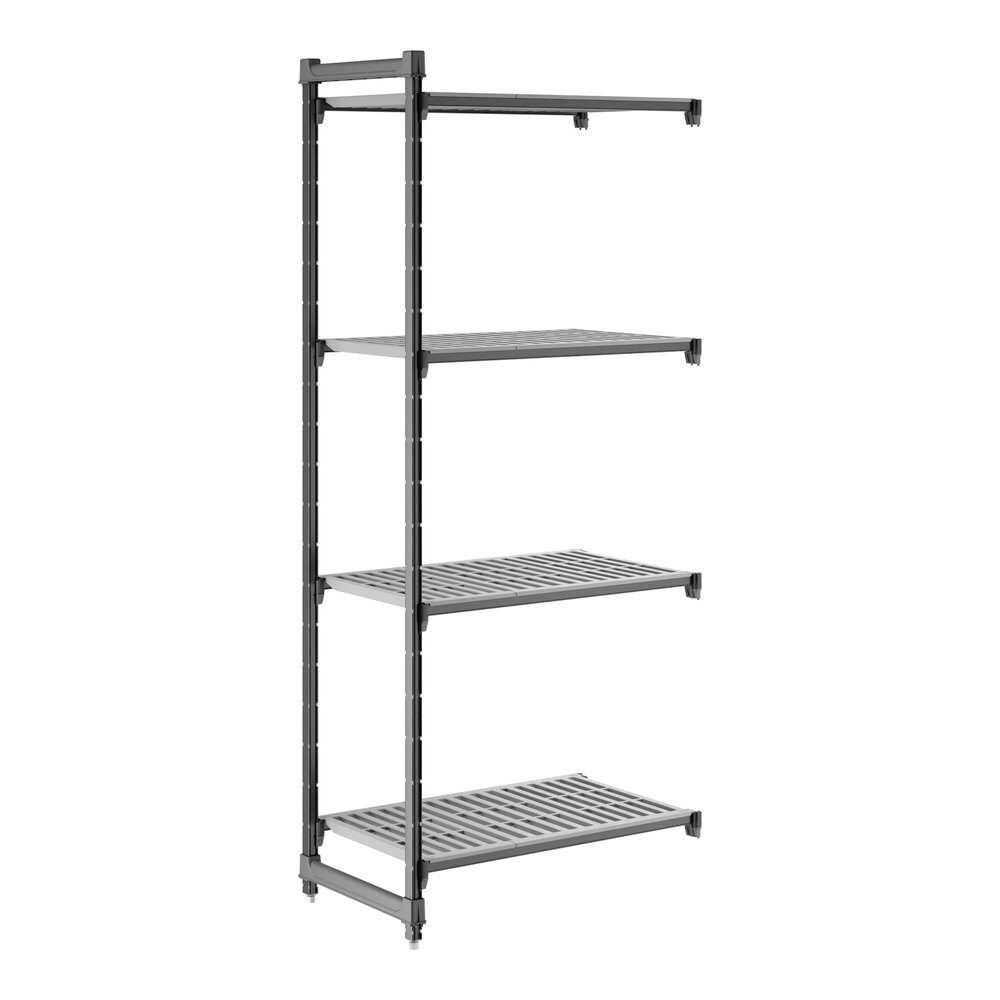 Cambro CBA213684V4580 Camshelving® Basics Plus Vented 4-Shelf Add On Unit - 21" x 36" x 84"
