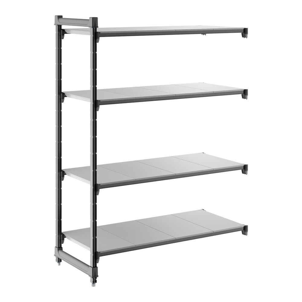 Cambro CBA214864S4580 Camshelving® Basics Plus Solid 4-Shelf Add On Unit - 21" x 48" x 64"