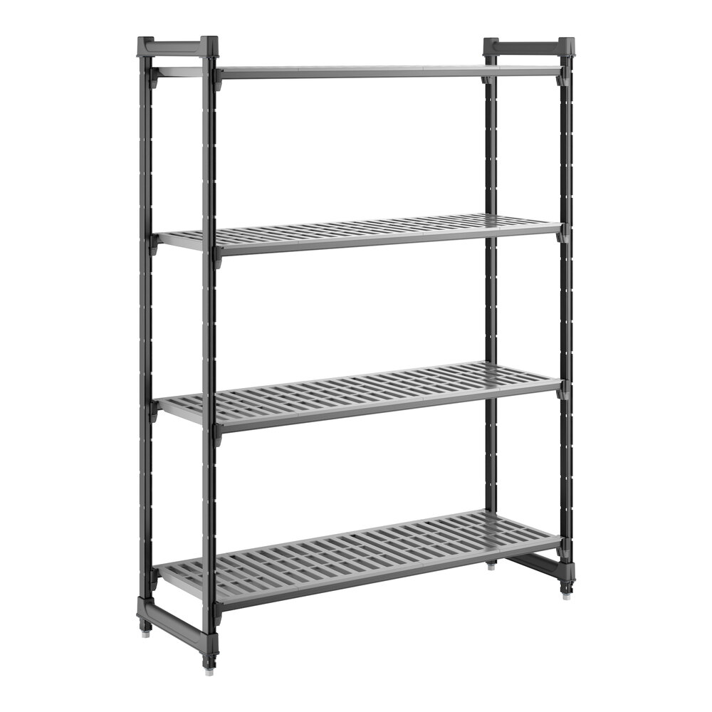 Cambro CBU185472V4580 Camshelving® Basics Plus Vented 4-Shelf Stationary Starter Unit - 18" x 54" x 72"