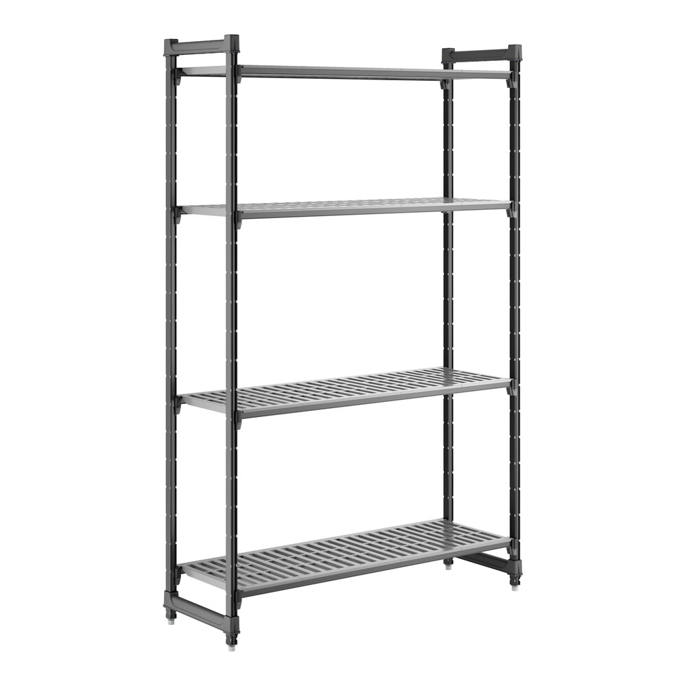 Cambro CBU185484V4580 Camshelving® Basics Plus Vented 4-Shelf Stationary Starter Unit - 18" x 54" x 84"