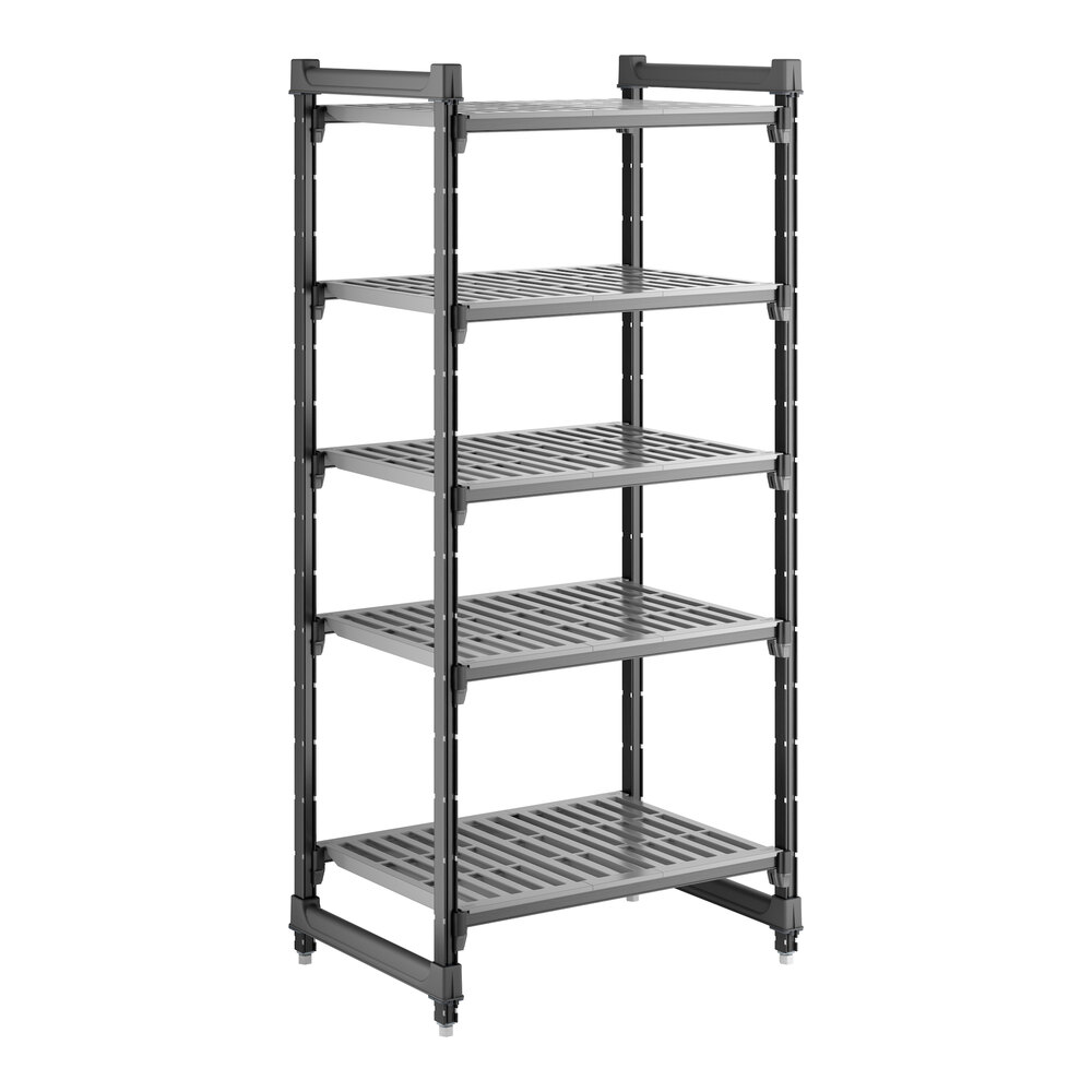 Cambro CBU213064V5580 Camshelving® Basics Plus Vented 5-Shelf Stationary Starter Unit - 21" x 30" x 64"