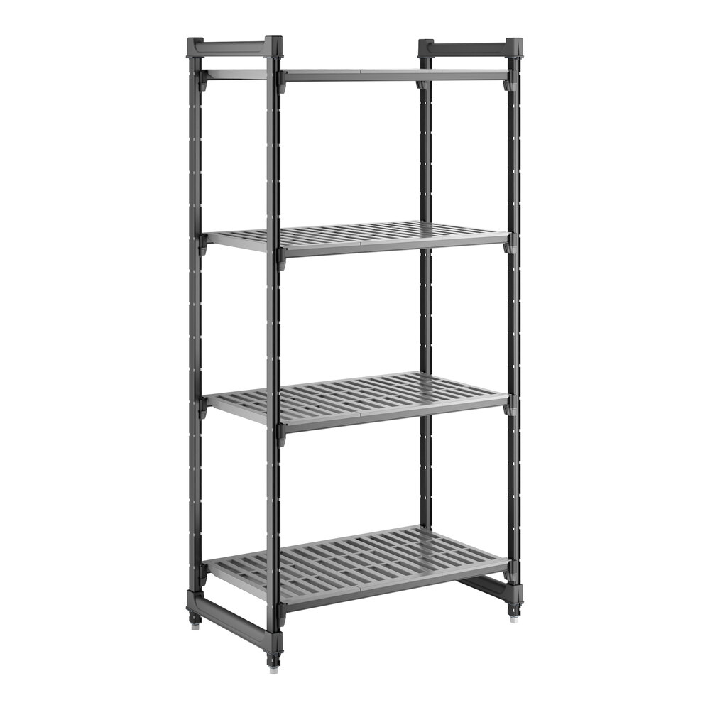 Cambro CBU213672V4580 Camshelving® Basics Plus Vented 4-Shelf Stationary Starter Unit - 21" x 36" x 72"
