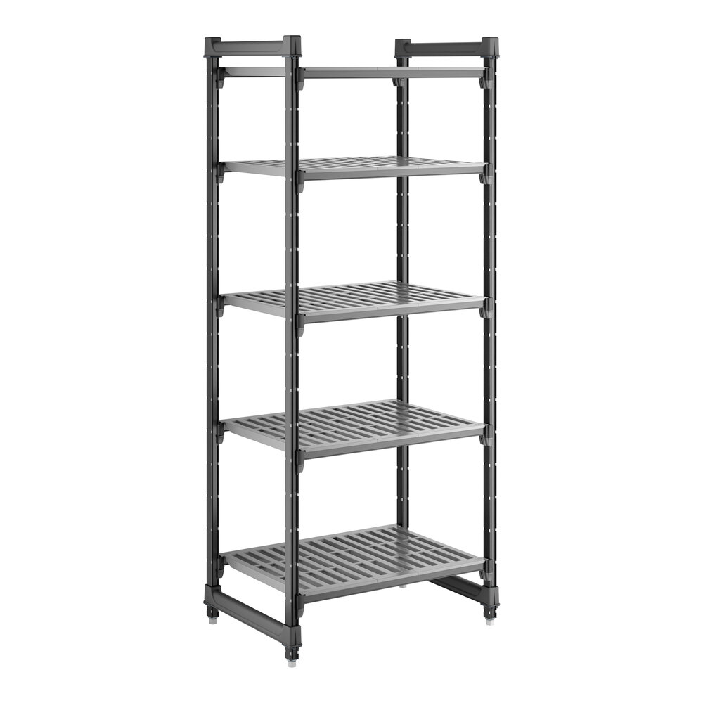 Cambro CBU213072V5580 Camshelving® Basics Plus Vented 5-Shelf Stationary Starter Unit - 21" x 30" x 72"